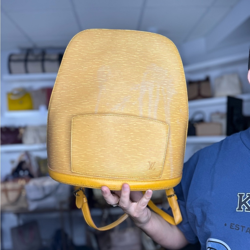 Lv Yellow Epi Backpack